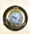 SH48606 PORTHOLE CLOCK  ON WOOD BASE