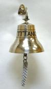 br1844t Solid Brass Engraved Bracket Bell