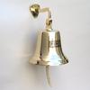 br18450f Solid Brass Ship's Bracket Bell, Jumbo Engraved