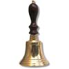 br18995a Brass Bell, Wooden Handle