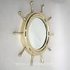 br48251 Brass Ship Wheel Mirror