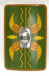 IR80701G, roman shield, shield, coloured shield, beautiful shield, historical shield, iotcarmoury, iotc, armour shield,