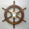 sh4864 Wooden Ship Wheel Porthole Clock
